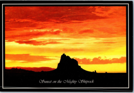 Renaissance Sunset on the Mighty Shiprock New Mexico Postcard - £5.47 GBP
