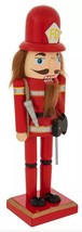 Wooden Christmas Nutcracker, 10&quot;, White Male Firefighter With Axe 205179858,HL - £15.81 GBP