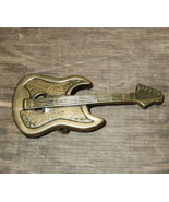 Vintage Music Guitar Electric Country BRASS Belt Buckle - $9.99