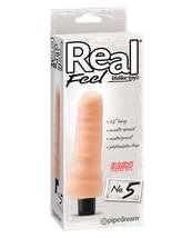 Real Feel No. 5 Long 7.5&quot; Vibe Waterproof - Mutli-speed Flesh - £30.15 GBP