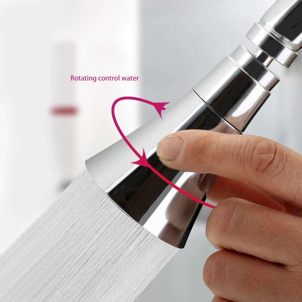 Aucet adjustable pressure 360 degree rotating water tap head water saving shower faucet thumb200