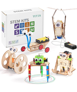 5-In-1 STEM Robot Kit for Kids Ages 5-7 8-10, Wood Building Art Crafts Kits - $466.30 MXN