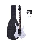 Glarry Electric Guitar Kit White +Gigbag +Strap +Cord +Pick +Tremolo Bar - £100.02 GBP