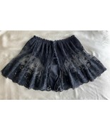 Vintage Marilyn Monroe Sheer Skirted Thong Black Accordion Lace Small - $1,342.66 MXN