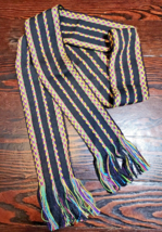 VTG Handwoven Cotton Sash Tie Belt Boho Hippie Chic 58” Long 3” Wide Dead Stock - £39.46 GBP