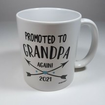 Grandpa 2021 Coffee Mug 10 oz White Ceramic Black Graphic Print Soup Cocoa Cup - £22.79 GBP