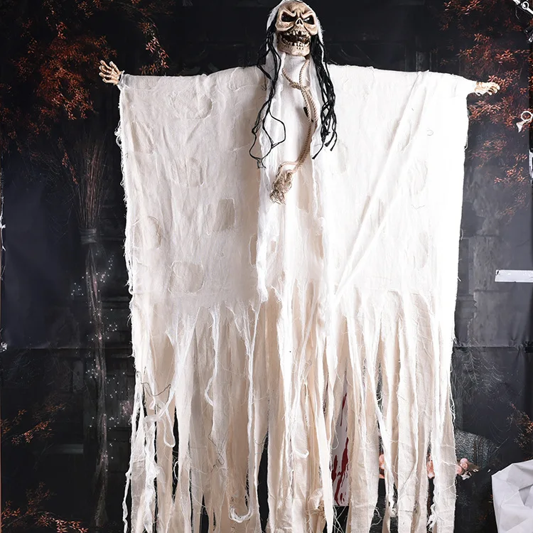 Play Halloween Hanging Ghost Props 78.7in Giant A Demon Ghost Horror Sound Glowi - £66.99 GBP