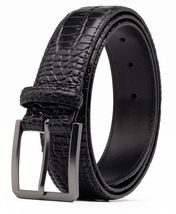 HOTBlack Mens Genuine Leather Belts for Men Dress Belt  Size 32-46 - £18.58 GBP