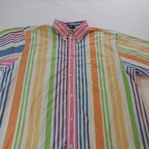 Nautica Men's Multicolor Stripes Cotton Button-Down Collar Shirt Short Sleeve M image 7