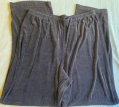 Laura Ashley &quot;Trip Ready Knits&quot; Dark Brown Pants Women&#39;&#39;s Size Large Str... - $20.79