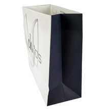 Chico&#39;s White And Black Paper Shopping Gift Bag | 16&quot; wide x 12&quot; tall x 6&quot; deep - £11.06 GBP