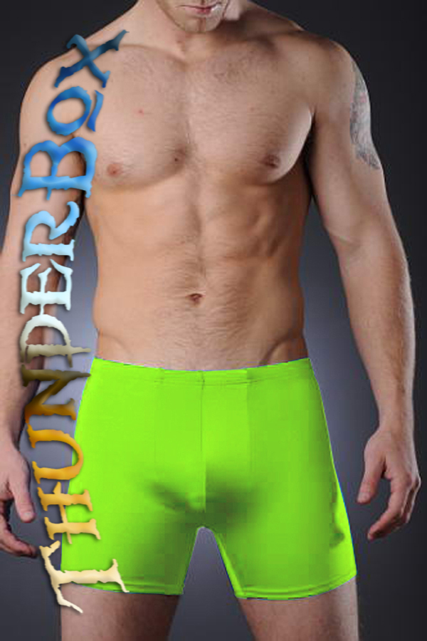 ThunderBox Nylon Spandex Neon Green Pouch Shorts S, M, L, XL - $25.00