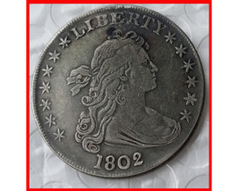 Rare Antique USA United States 1802 Liberty Silver Color Dollar Coin Exp... - £22.30 GBP