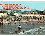 On the Beach Wildwood New Jersey NJ Chrome Postcard Z8 - £3.13 GBP