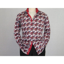 Men Shirt J.Valintin Turkey Egyption Cotton Axxess Style A113-10 Christmas Red image 7
