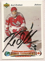 Karl Dykhuis Autographed Hockey Card Signed 1991 Upper Deck - £7.67 GBP