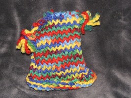 Newborn 0-3 Infant Baby Knit Knitted Crochet Hat Cap Tassel Rainbow Photo Prop - £12.65 GBP
