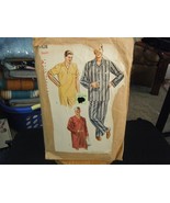 Simplicity 4108 Men&#39;s Pajamas &amp; Nightshirt Pattern - Size S (34-36) - £6.09 GBP