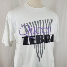 Vintage Queen Zebra 1990 Tour T-Shirt Medium Single Stitch Two Sided Deadstock - £23.46 GBP