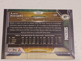 Aaron Rodgers Green Bay Packers 2015 Topps All Pro Card #252 - £0.78 GBP