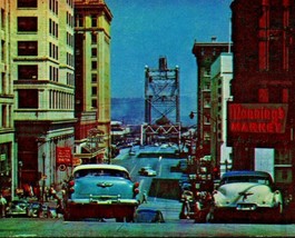11th Street View Manning&#39;s Market Cars Tacoma Washington UNP Chrome Post... - £6.27 GBP