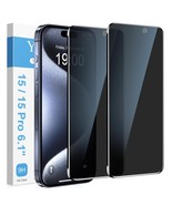 2 Pack for iPhone 15 Pro iPhone 15 Privacy Screen Protector Tempered Gla... - $9.99