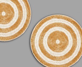 Set Of XL Placemat White And Gold Bead Tablemat Designer Charger Plates ... - £55.80 GBP+