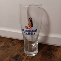 HINANO TAHITI Beer Pilsner Vtg Glass Polynesian Girl Art Tiki Bar 6.75”  - £9.69 GBP