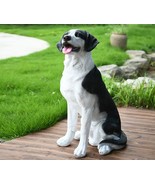 interoknack Large Black &amp; White Labrador Retriever Statue, Realistic Sit... - €512,79 EUR