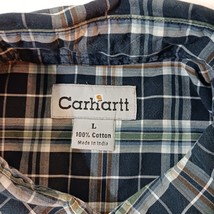 Carhartt Men's Multicolor Cotton Button-Down Collar Casual Check Shirt Size L image 3