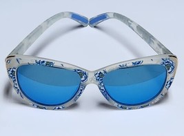 Goodr Sunglasses Polarized Blue Cat Eye Floral Freshly Picked Cerulean R... - £21.79 GBP