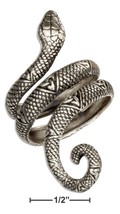 Sterling Silver Wraparound Snake Ring with Celtic Trinity Knots - £130.26 GBP