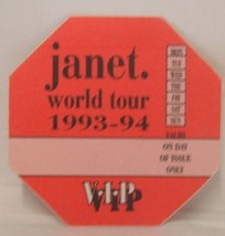 JANET JACKSON - VINTAGE ORIGINAL TOUR CONCERT CLOTH BACKSTAGE PASS **LAS... - £7.86 GBP