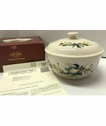 LENOX Winter Greetings Blue Bird 6&quot; Wide Small Casserole Porcelain Cover... - $47.54 CAD