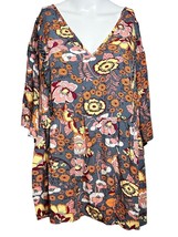 Rustty Dustty Shirt Women&#39;s 4XL 4X Floral Bohemian Top Boho Casual - $17.15