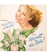 1950 Coty Muguet Des Bois Perfume &amp; Powder Advertisement Beauty Products... - $550.13 MXN
