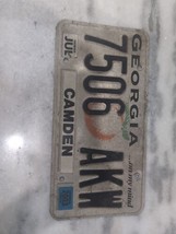 2003 Georgia Camden County  &quot;... On My Mind&quot; License Plate 7506 AKW Expired - £7.78 GBP
