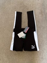 Puma Women’s Track Tight Fit Elastic Cuffs Black White Pants XS - £14.50 GBP