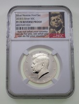 2018-S 50C Kennedy Half Dollar Graded by NGC PF70 Reverse Proof - $98.99