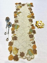 Beautiful Cream Beaded Table Runner Occasional Decoration 1|3 * 36 Inches| - £38.52 GBP
