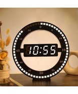 Modern Led Digital Large Wall Clock 3D Luminous Silent Electronic Clock - $61.14 CAD