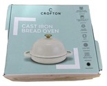 Crofton Cast Iron Bread Oven 9” Enameled Aldi New Limited Edition White ... - $163.35