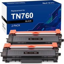 TN760 TN730 Toner Cartridges Black Replacement for TN760 Toner for Brother Print - £41.57 GBP