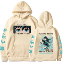 Demon Slayer Muichiro Tokito Hoodie - Harajuku Style Women’s Pullover Sweatshirt - £25.51 GBP