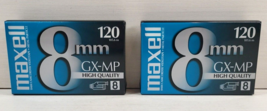 (2) Maxell 8mm GX-MP 120 High Quality Camcorder Blank Videotapes Record Set NEW - £15.47 GBP