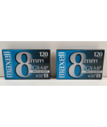 (2) Maxell 8mm GX-MP 120 High Quality Camcorder Blank Videotapes Record ... - £15.54 GBP