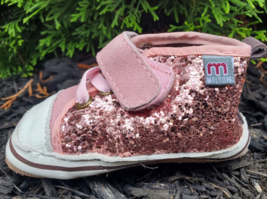 Melton Soft Shoes Booties Baby Girl Rose Gold Sparkle Pink Leather 0-6 mos. - £11.83 GBP