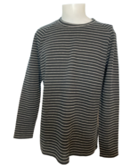 NWT Men&#39;s Matinique Jairo Long Sleeve Knit Pullover Shirt Black/Tan Stri... - $440.65 MXN