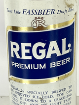 Regal Premium Beer Can Vintage 12oz White Blue Gold Steel Flat Top Pull Tab - $5.57
