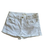 H&amp;M Womens White Shorts Flat Front Low Rise Hot Pants Pockets Stretch Si... - $16.23 CAD
